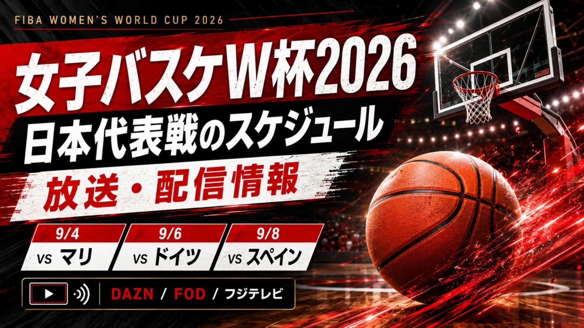 FIBA女子ワールドカップ2026 日本代表戦の日程・放送・配信予定